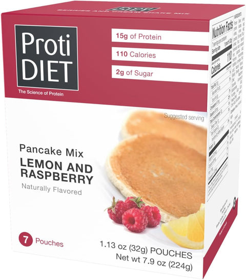 ProtiDiet Lemon & Raspberry Pancakes \ 7 Servings Per Box