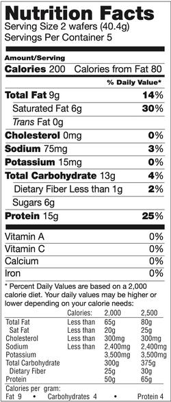 Vanilla Wafer Bars / 6 Servings Per Box