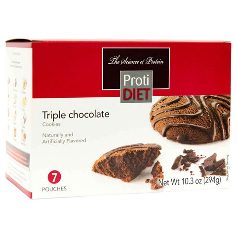 ProtiDiet Triple Chocolate Cookies \ 7 Servings Per Box